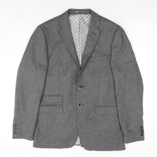 Mens UK Size 42 Racing Green Regular Grey Suit Jacket