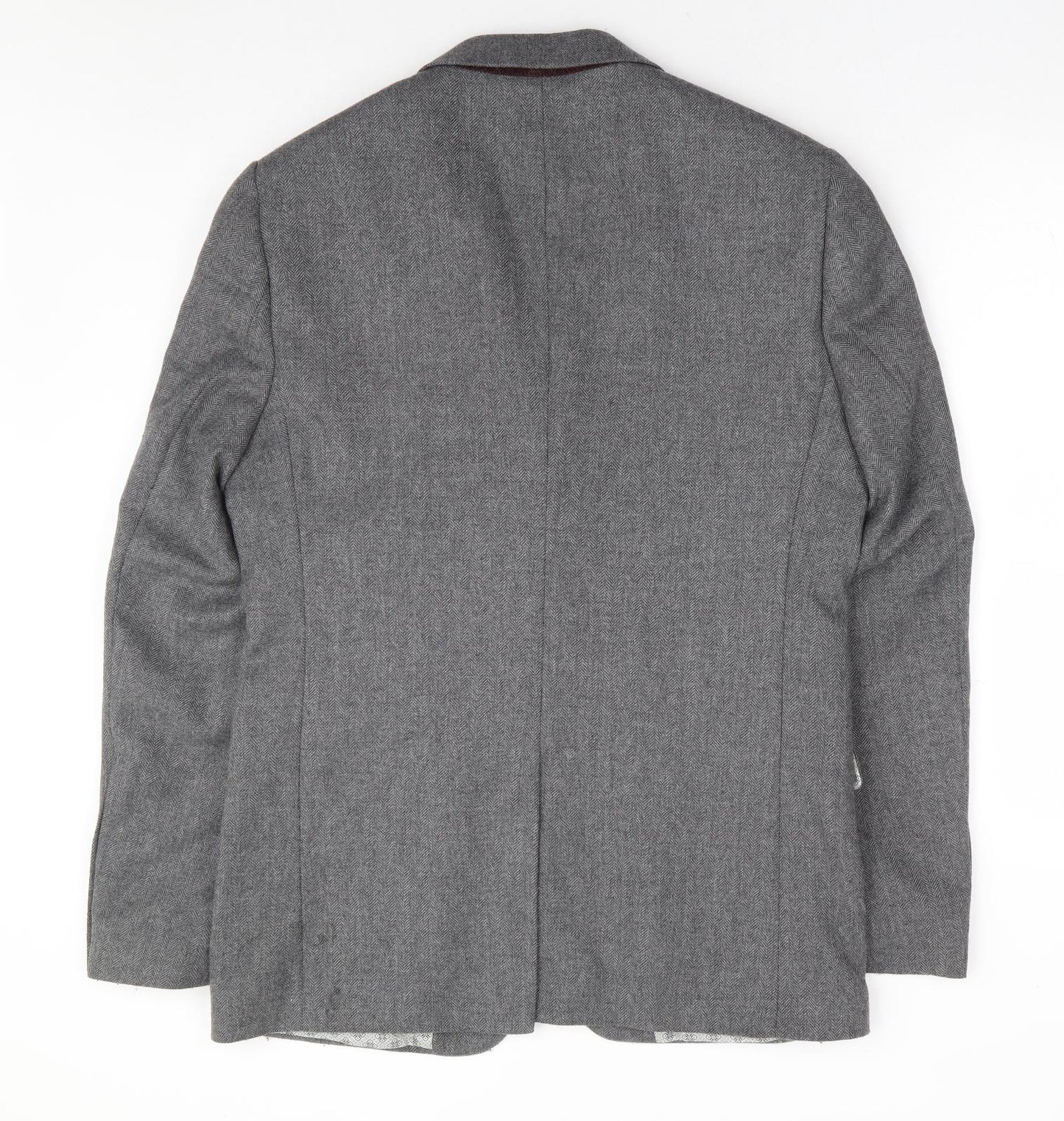 Mens UK Size 42 Racing Green Regular Grey Suit Jacket