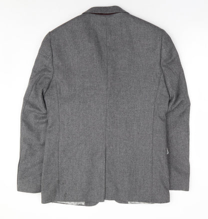 Mens UK Size 42 Racing Green Regular Grey Suit Jacket