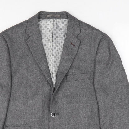 Mens UK Size 42 Racing Green Regular Grey Suit Jacket