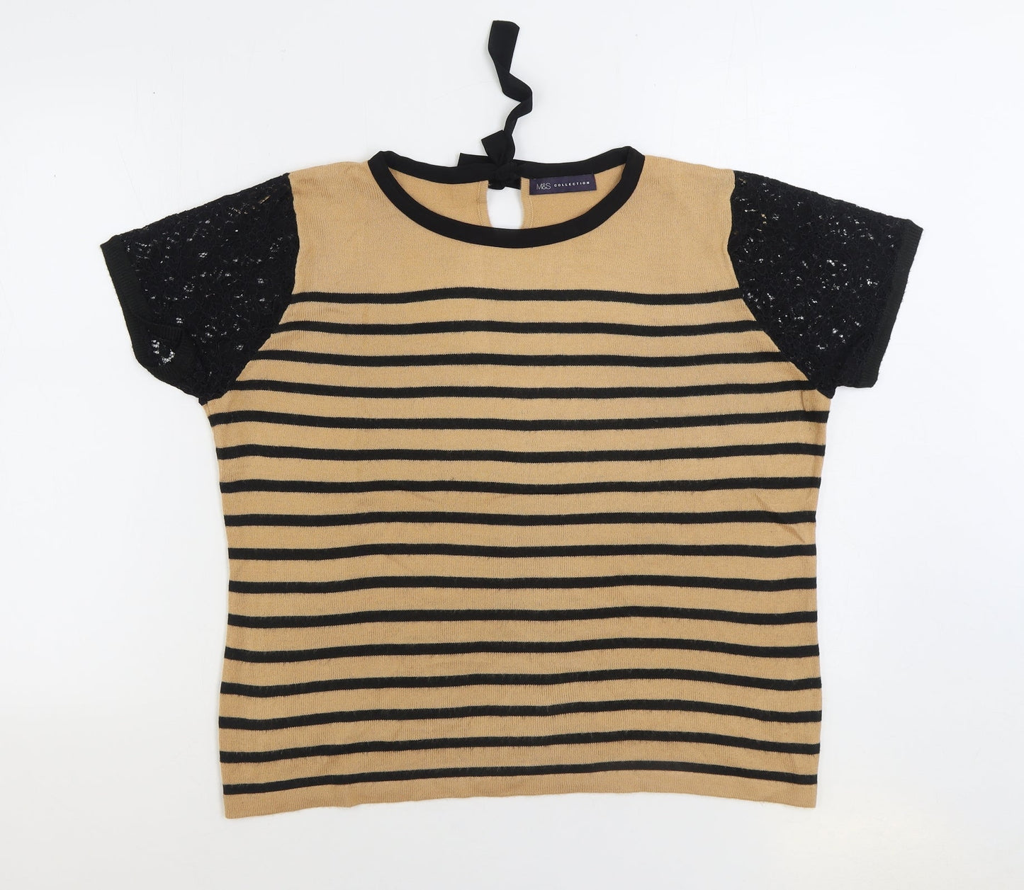 Womens UK Size 16 Marks and Spencer Brown Pullover Jumper