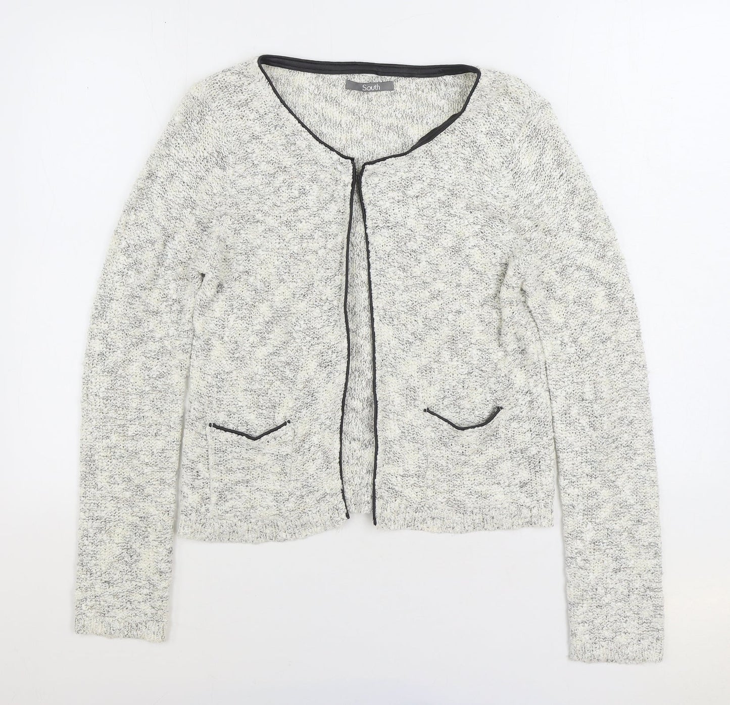 Womens UK Size 12 South Grey Cardigan Jumper