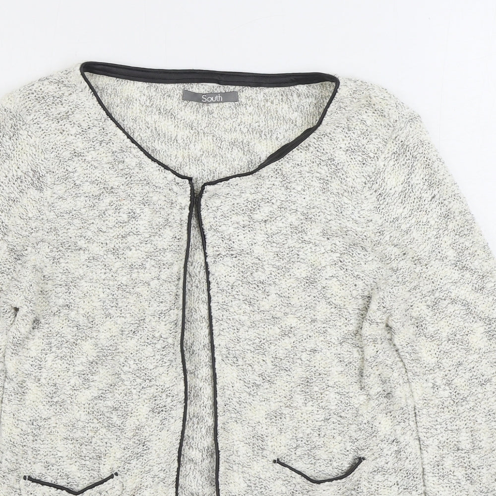 Womens UK Size 12 South Grey Cardigan Jumper