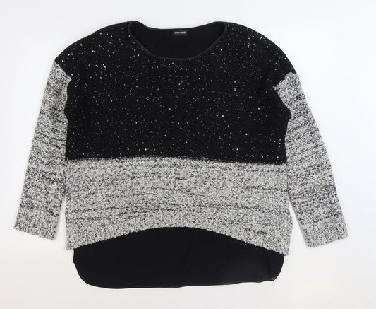 Gerry Weber Womens Black Round Neck Polyester Pullover Jumper Size 12