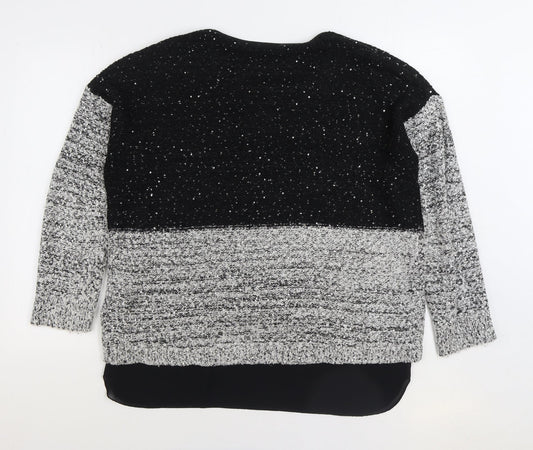 Gerry Weber Womens Black Round Neck Polyester Pullover Jumper Size 12