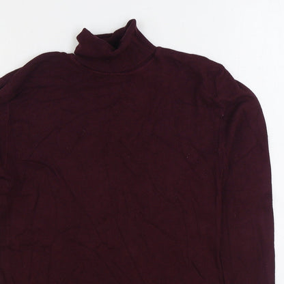 Primark Womens Purple Roll Neck Viscose Pullover Jumper Size 14