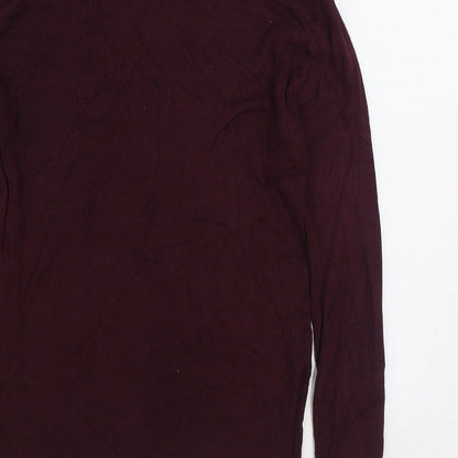 Primark Womens Purple Roll Neck Viscose Pullover Jumper Size 14