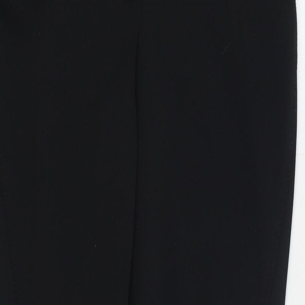 Womens UK Size 28 in Harry Hall Regular Fit Carrot Black Trousers
