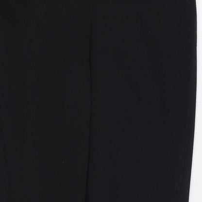 Womens UK Size 28 in Harry Hall Regular Fit Carrot Black Trousers