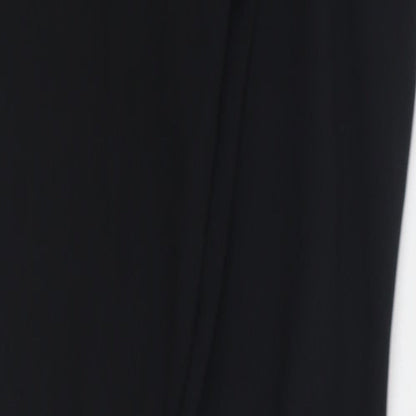 Womens UK Size 28 in Harry Hall Regular Fit Carrot Black Trousers