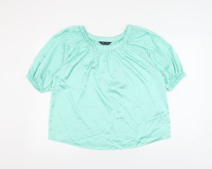Womens UK Size 8 Marks and Spencer Green Basic Blouse