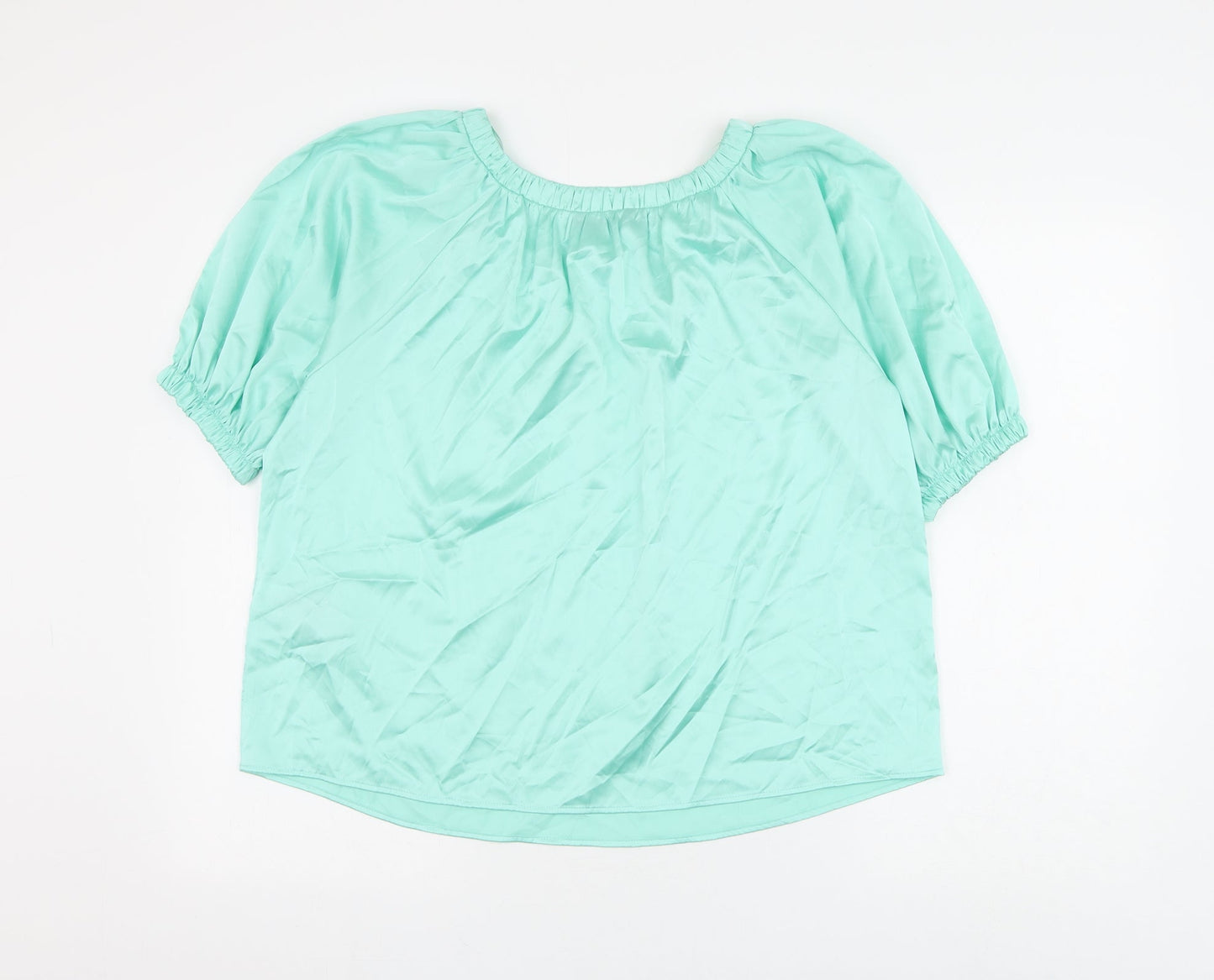 Womens UK Size 8 Marks and Spencer Green Basic Blouse