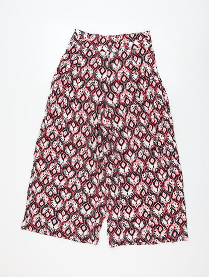 Womens UK Size 8 Marks and Spencer Regular Fit Cropped Multicoloured Trousers