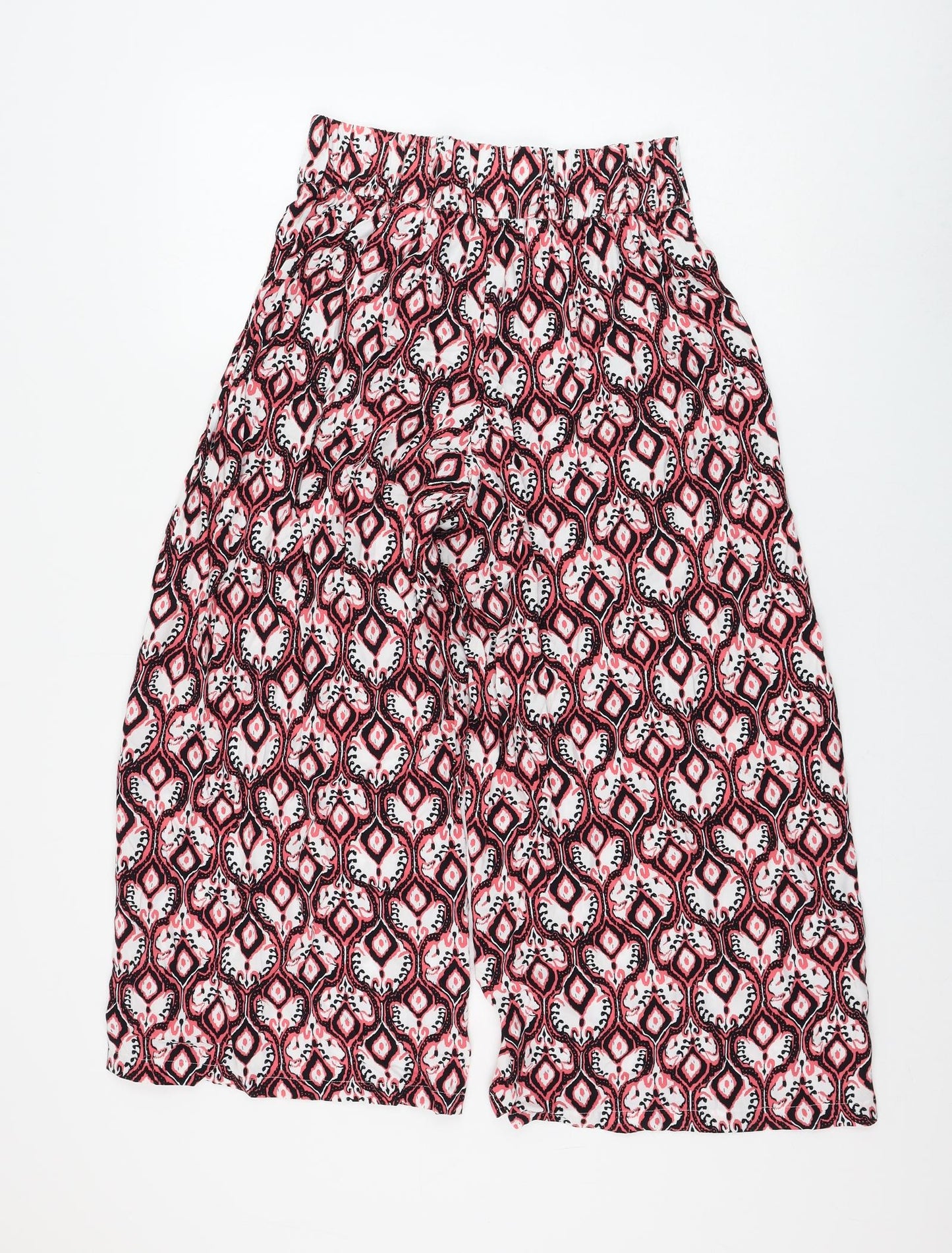 Womens UK Size 8 Marks and Spencer Regular Fit Cropped Multicoloured Trousers