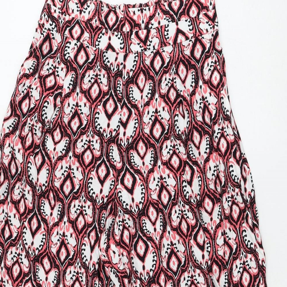 Womens UK Size 8 Marks and Spencer Regular Fit Cropped Multicoloured Trousers