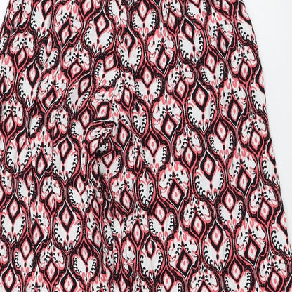 Womens UK Size 8 Marks and Spencer Regular Fit Cropped Multicoloured Trousers