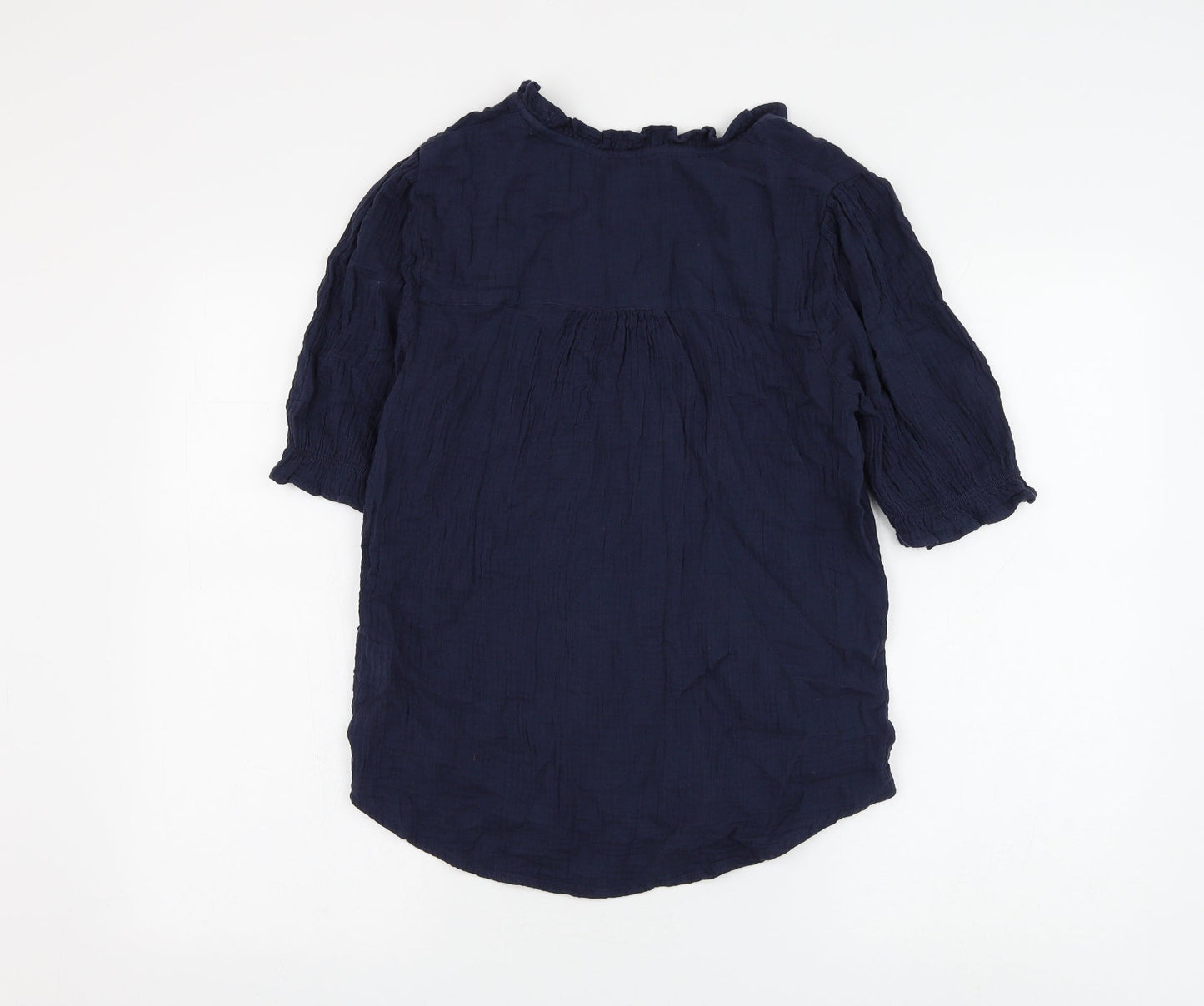 Womens UK Size 6 Per Una Blue Basic Button-Up