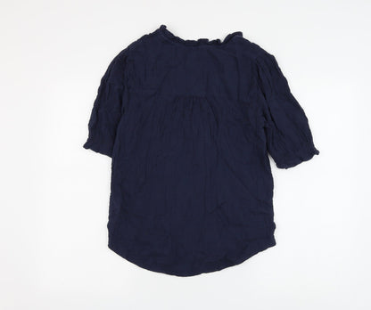 Womens UK Size 6 Per Una Blue Basic Button-Up