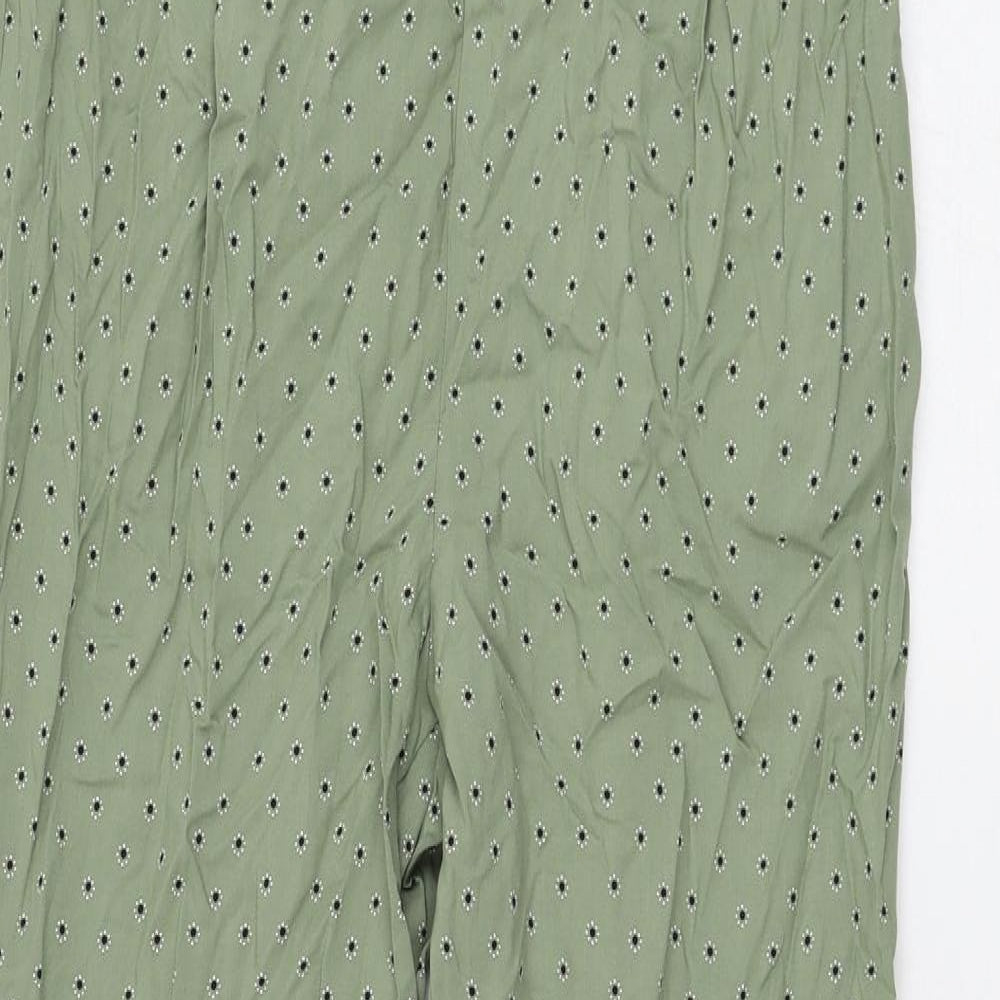 Womens UK Size 10 Marks and Spencer Regular Fit  Green Trousers
