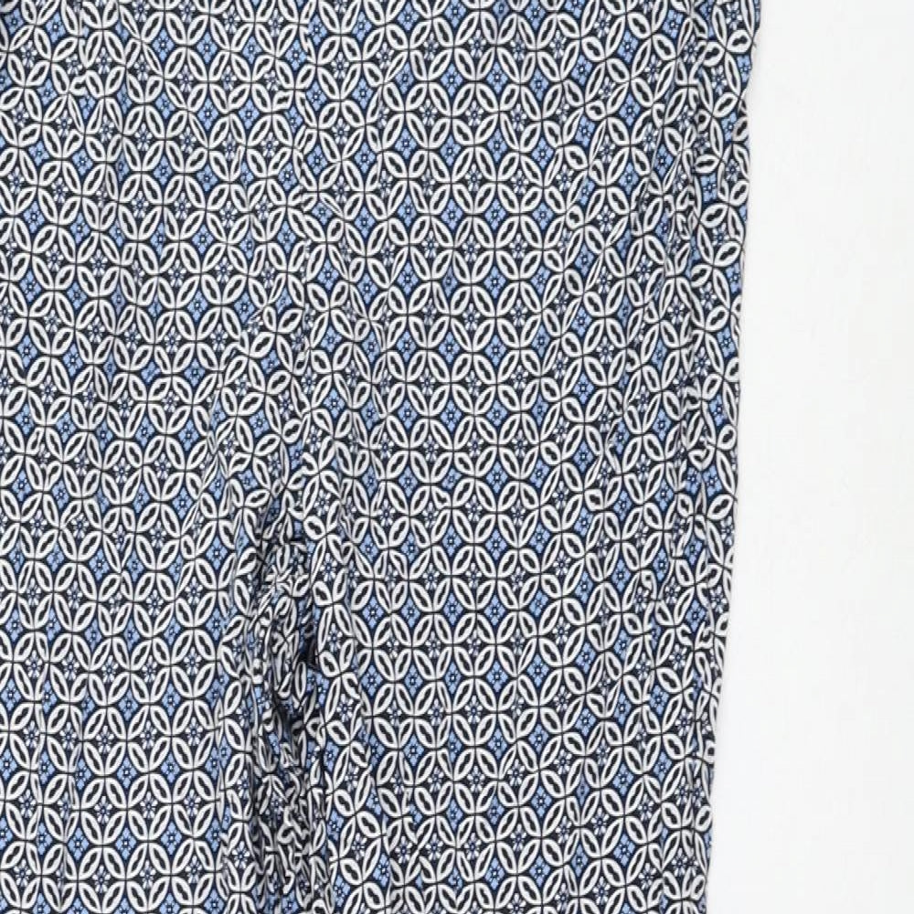 Womens UK Size 8 Marks and Spencer Regular Fit Capri Blue Trousers