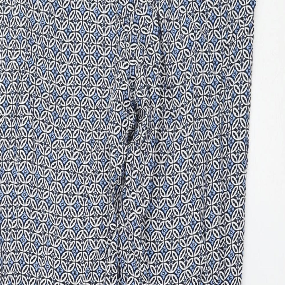 Womens UK Size 8 Marks and Spencer Regular Fit Capri Blue Trousers
