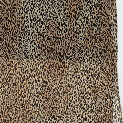 H&M Womens Brown Animal Print Polyester Straight & Pencil Skirt Size 8