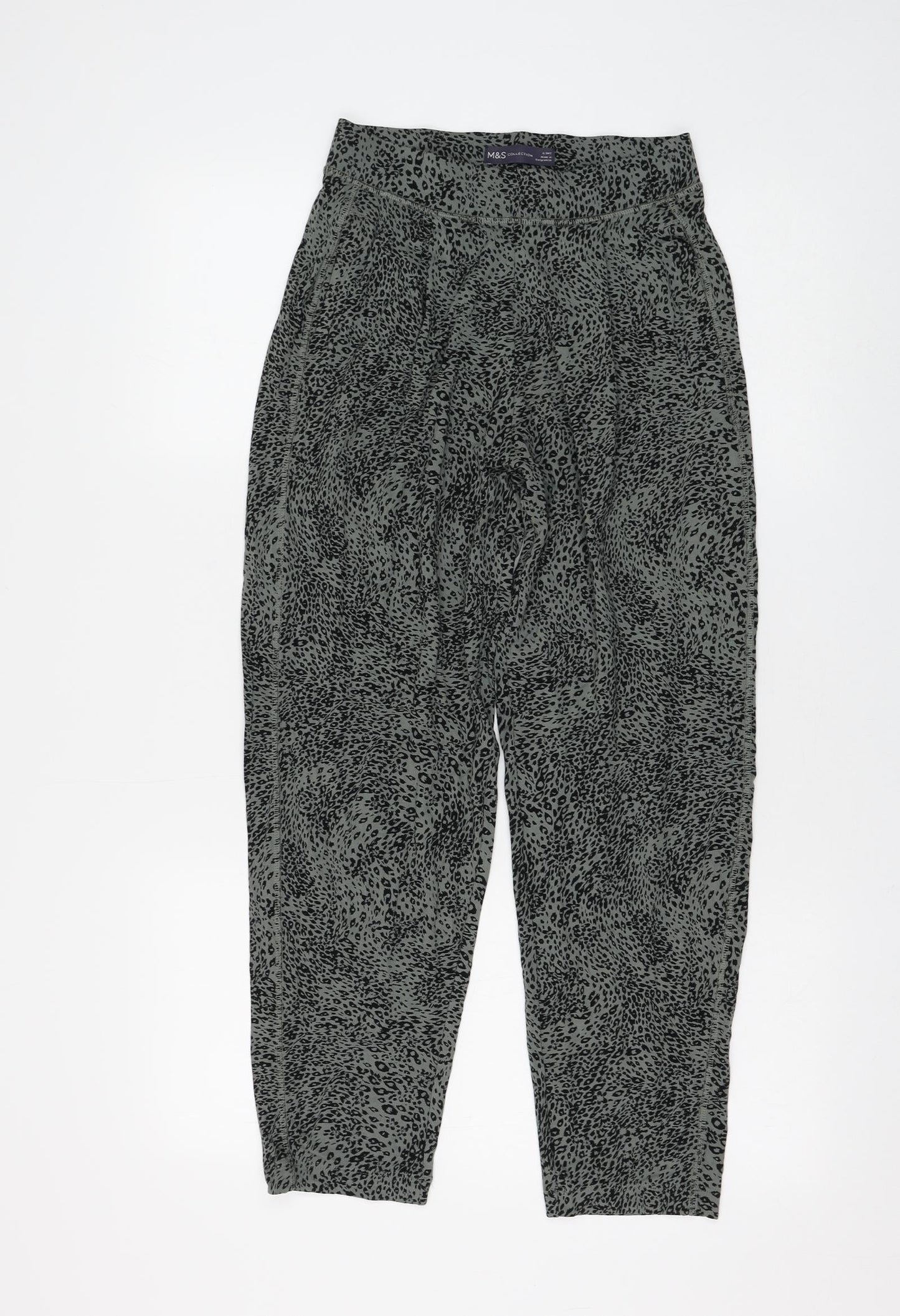 Womens UK Size 6 Marks and Spencer Regular Fit Jogger Green Trousers