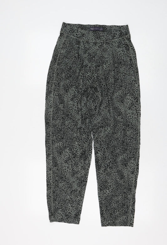 Womens UK Size 6 Marks and Spencer Regular Fit Jogger Green Trousers