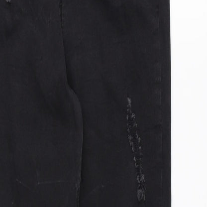 Missguided Womens Black Cotton Skinny Jeans Size 8 L28 in Regular Zip