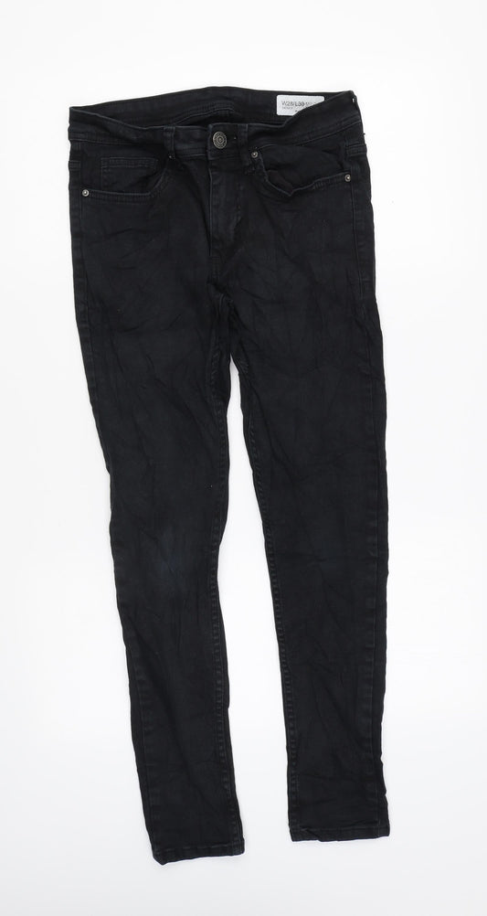 Denim & Co. Womens Black Cotton Skinny Jeans Size 28 in L30 in Regular Zip