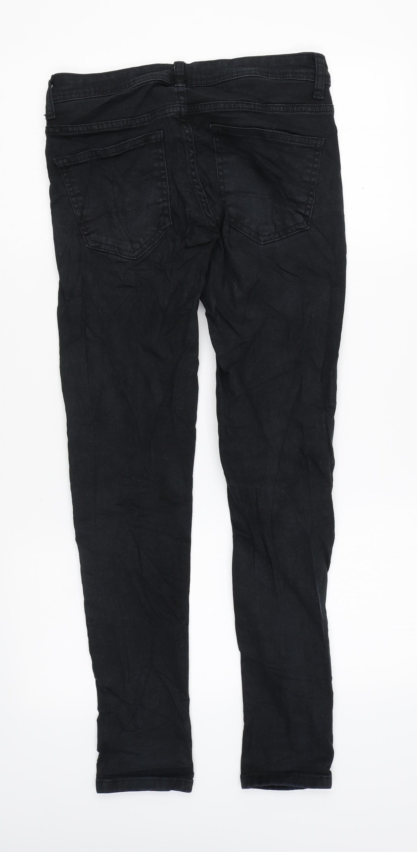 Denim & Co. Womens Black Cotton Skinny Jeans Size 28 in L30 in Regular Zip