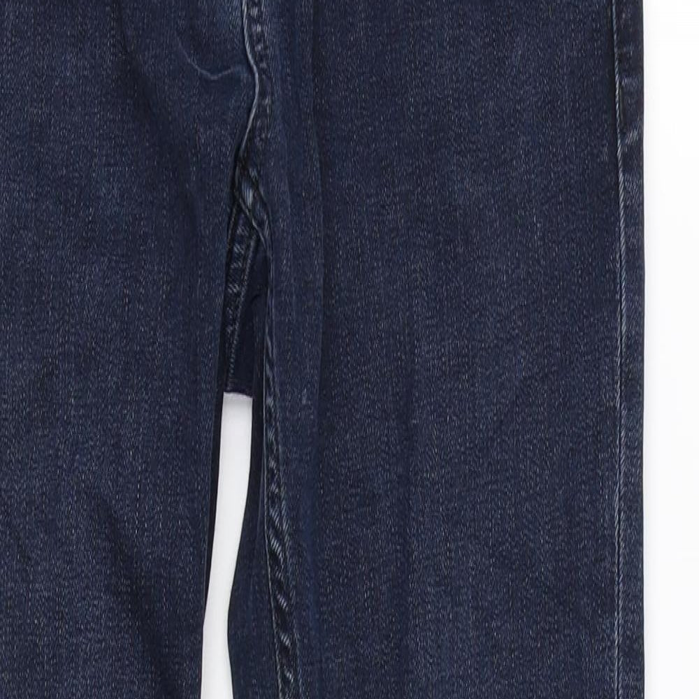 Topshop Womens Blue Cotton Skinny Jeans Size 26 in L30 in Regular Zip