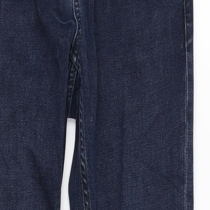 Topshop Womens Blue Cotton Skinny Jeans Size 26 in L30 in Regular Zip