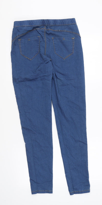 Denim & Co. Womens Blue Polyester Jegging Leggings Size 8 L29 in