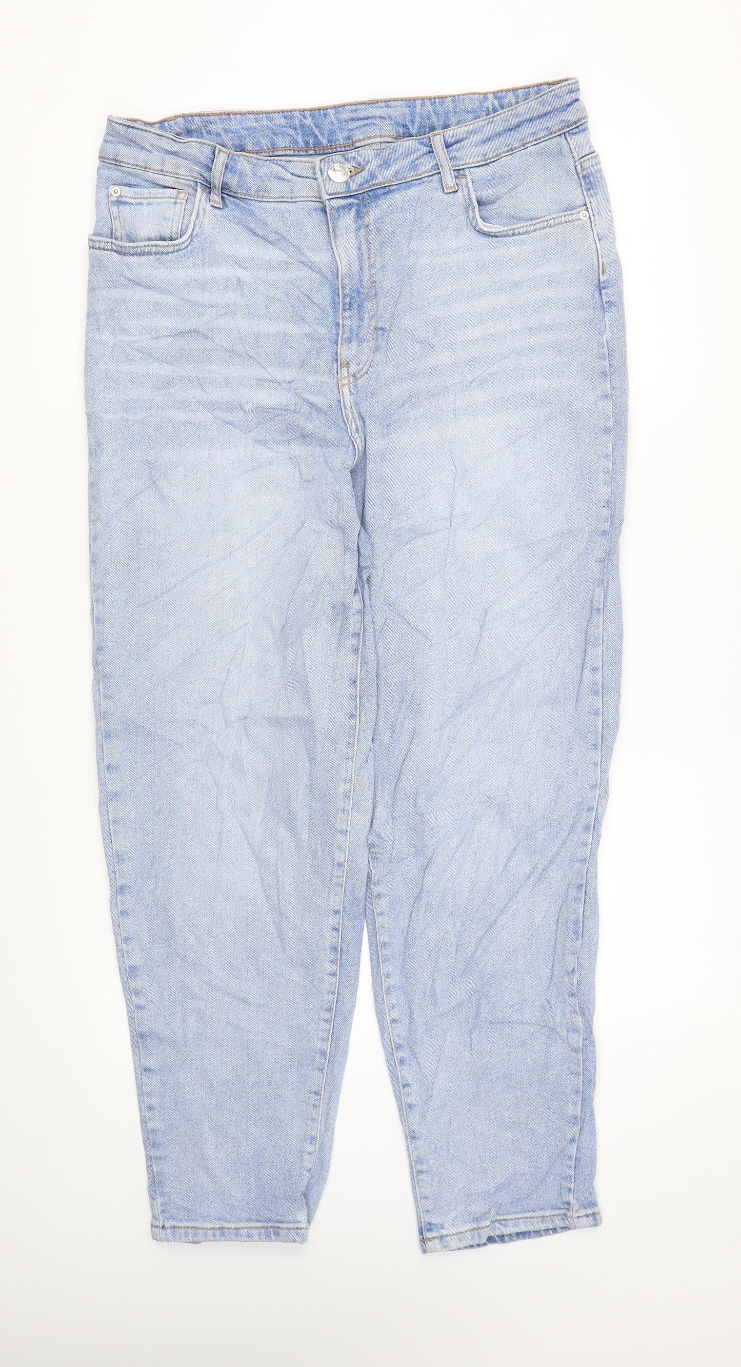 Womens UK Size 34 in Preworn Regular Fit Mom Blue Jeans
