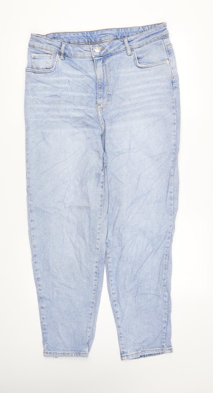 Womens UK Size 34 in Preworn Regular Fit Mom Blue Jeans