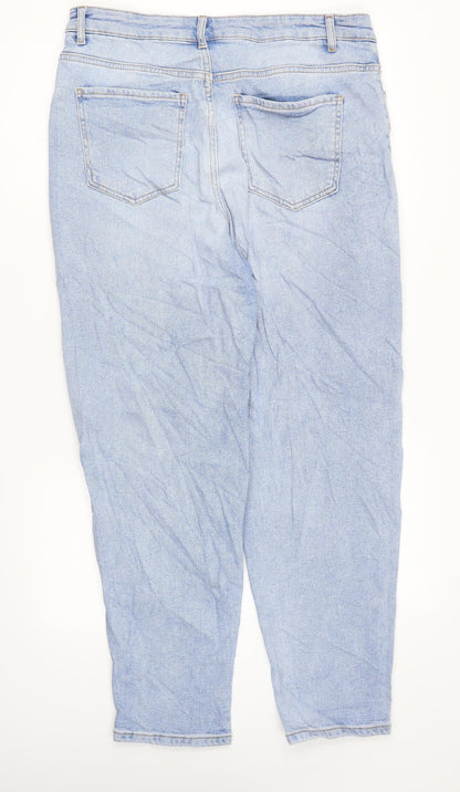 Womens UK Size 34 in Preworn Regular Fit Mom Blue Jeans