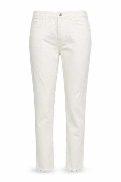Womens UK Size 10 Zara Regular Fit Skinny Ivory Jeans