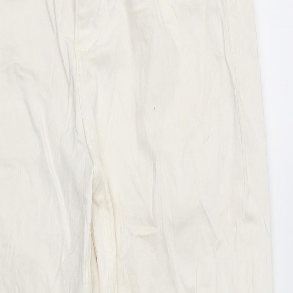 Zara Womens Ivory Cotton Skinny Jeans Size 10 L25 in Regular Zip