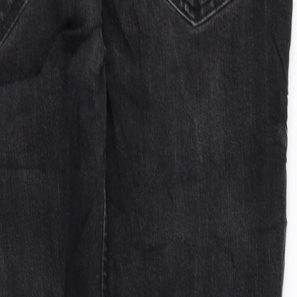 NEXT Womens Black Cotton Skinny Jeans Size 32 in L28 in Regular Zip