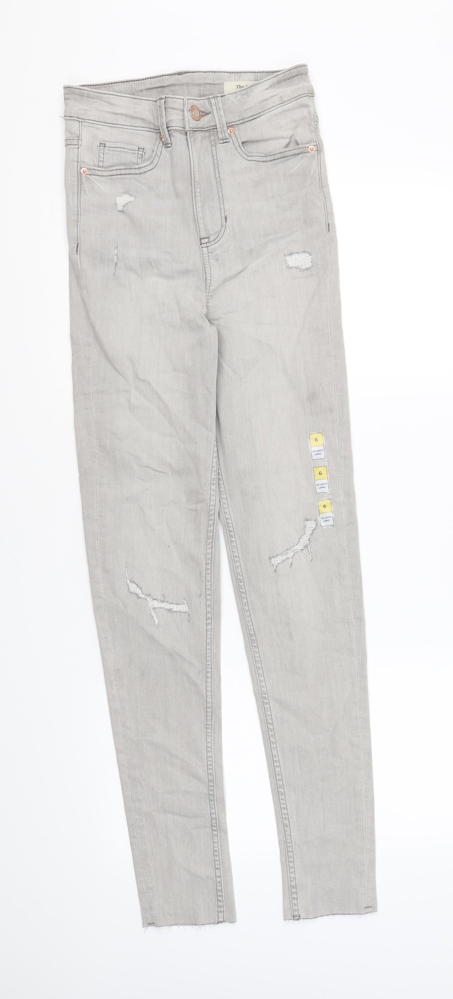 Womens UK Size 6 Marks and Spencer Regular Fit Skinny Grey Jeans