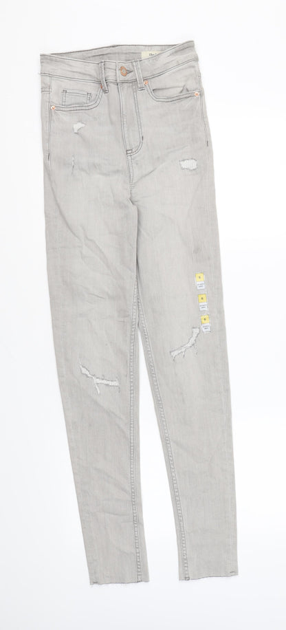 Womens UK Size 6 Marks and Spencer Regular Fit Skinny Grey Jeans