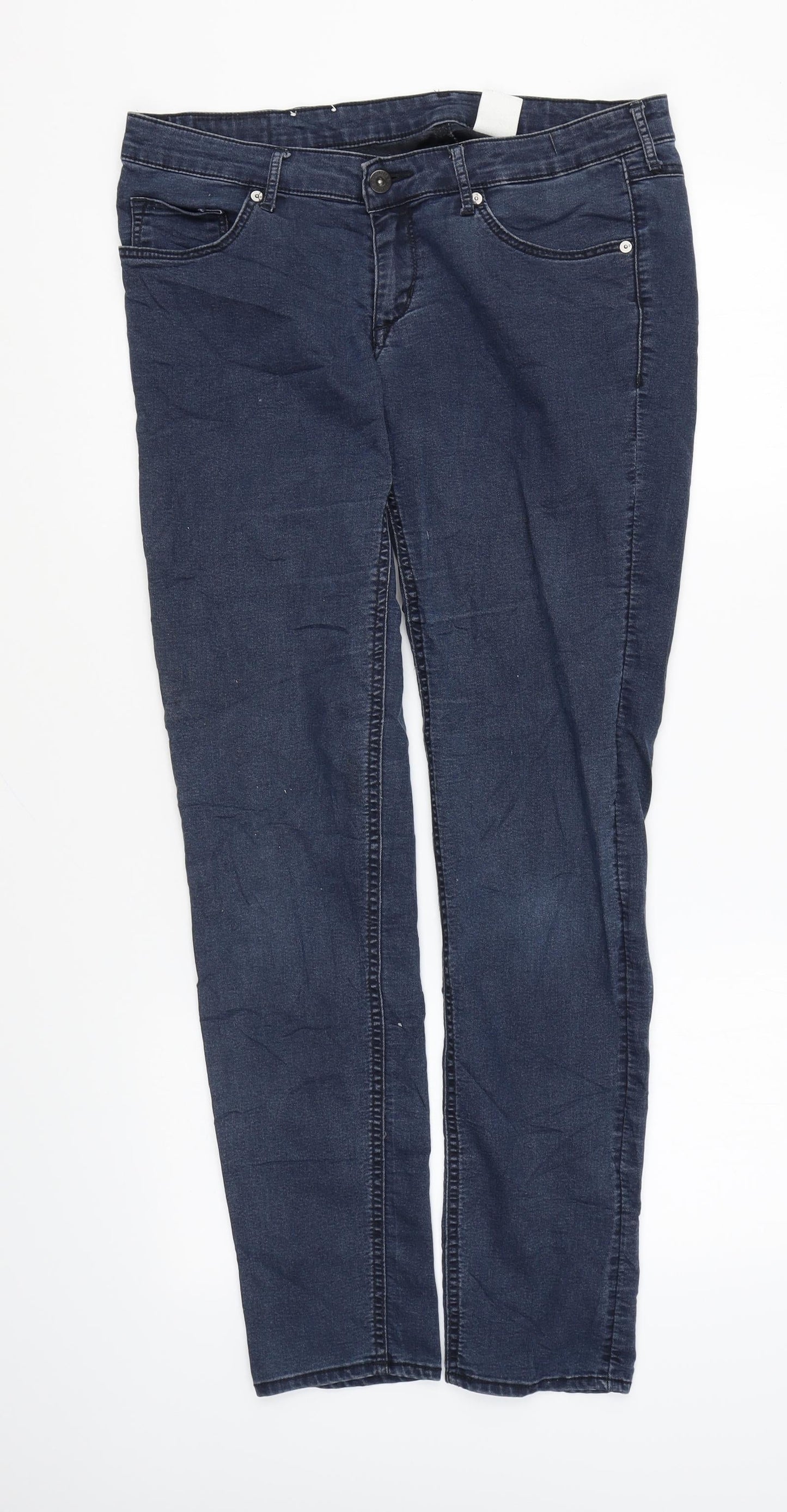 Womens UK Size 32 in H&M Regular Fit Skinny Blue Jeans
