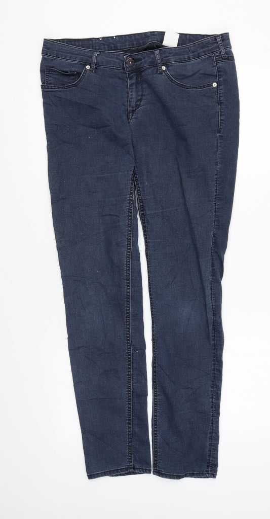 Womens UK Size 32 in H&M Regular Fit Skinny Blue Jeans