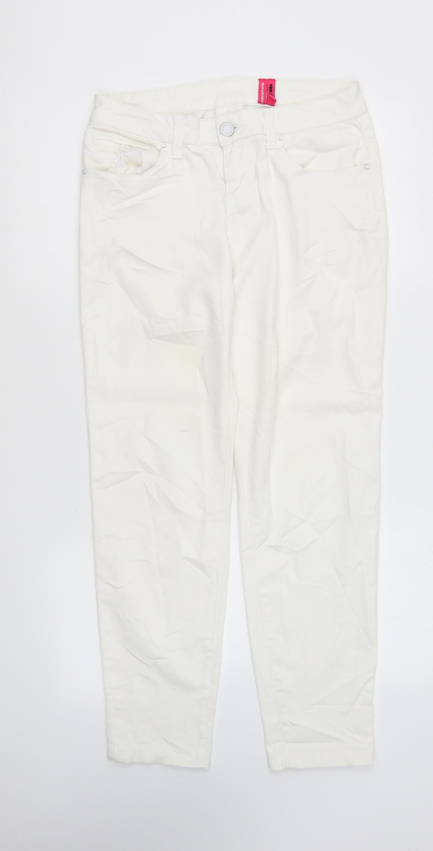 Womens UK Size 10 Yes Yes Regular Fit Skinny White Jeans
