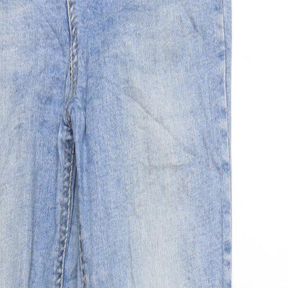 Dotti Womens Blue Cotton Skinny Jeans Size 8 L29 in Regular Zip