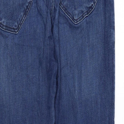 Lee Womens Blue Cotton Skinny Jeans Size 34 in L28 in Regular Zip