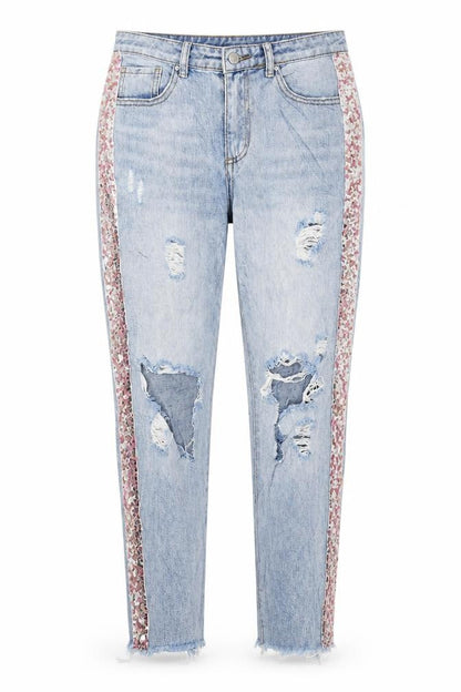 Womens UK Size 8 Preworn Regular Fit Skinny Blue Jeans