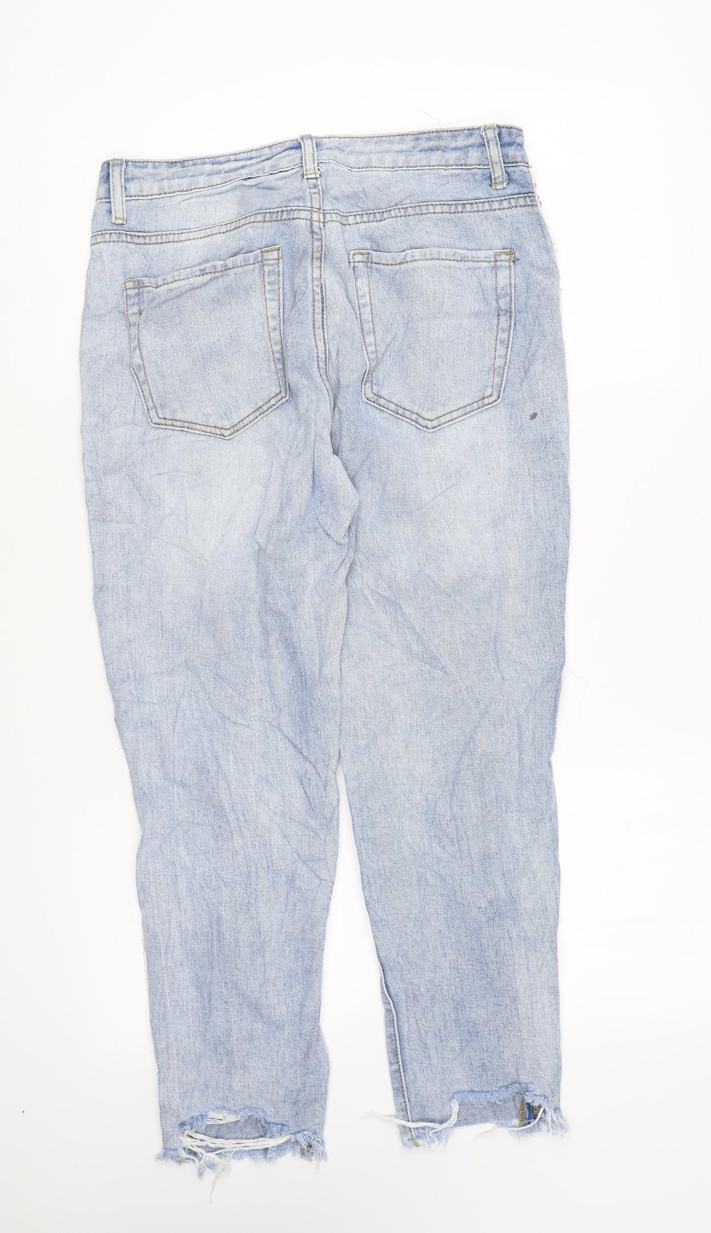 Womens UK Size 8 Preworn Regular Fit Skinny Blue Jeans