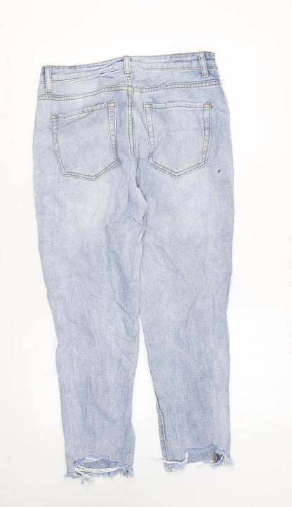 Womens UK Size 8 Preworn Regular Fit Skinny Blue Jeans